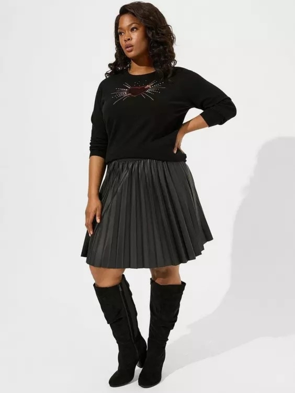 torrid Black Everyday Soft Pullover Crew Sweater Size 3/3X